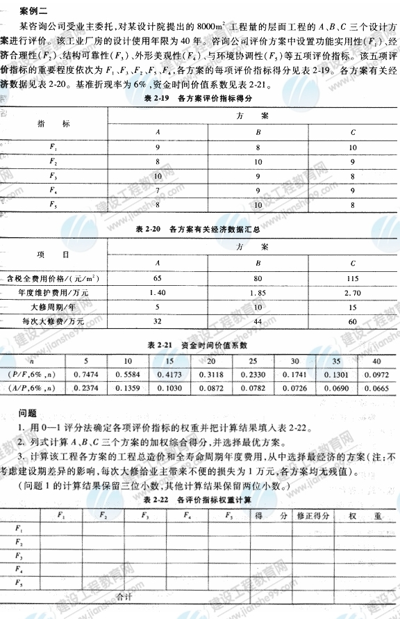 09年造價工程師《工程造價案例分析》經(jīng)典習(xí)題