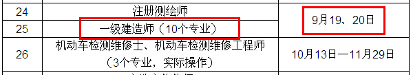 2015年一級建造師考試時間確定為9月19、20日