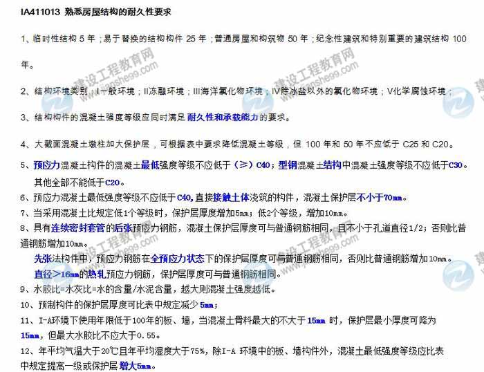 2015年一級建造師考試建筑工程管理與實務學習筆記精編