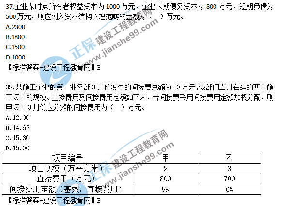 2018一建工程經(jīng)濟(jì)試題解析