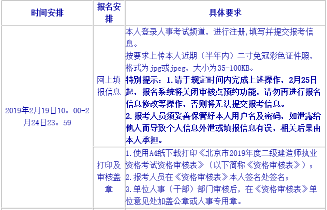 2019年北京二級建造師報(bào)名時(shí)間公布