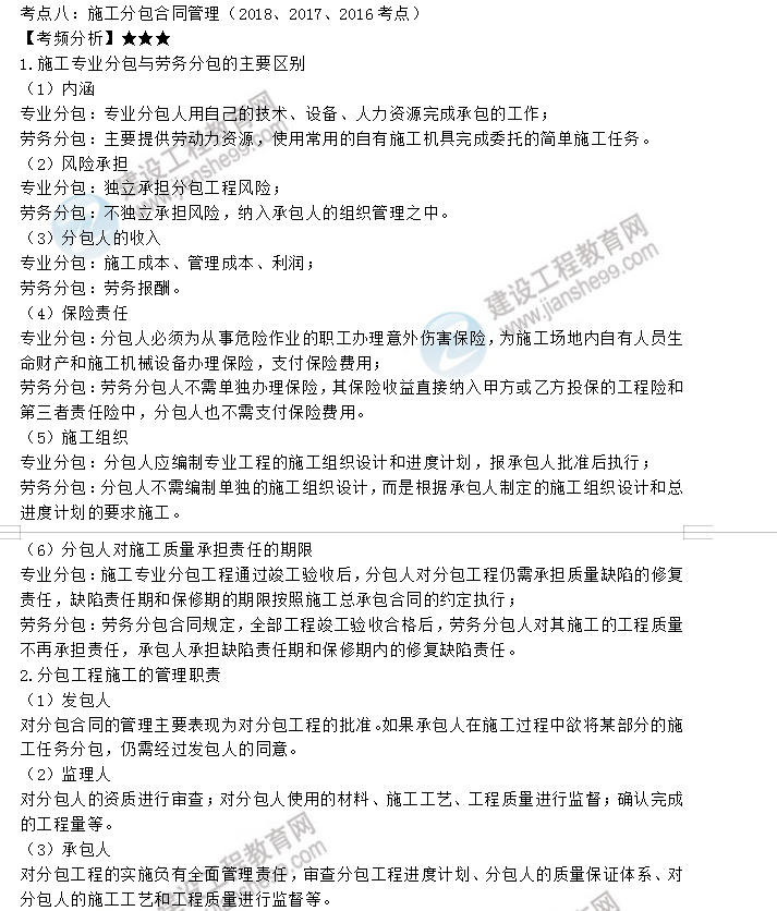 施工分包合同管理 施工分包合同管理