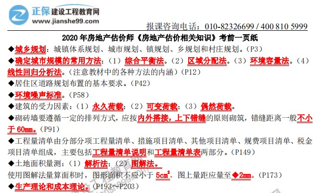 2020年房地產(chǎn)估價師《房地產(chǎn)估價相關(guān)知識》考前一頁 2020年房地產(chǎn)估價師《房地產(chǎn)估價相關(guān)知識》考前一頁