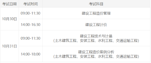 一造考試時(shí)間