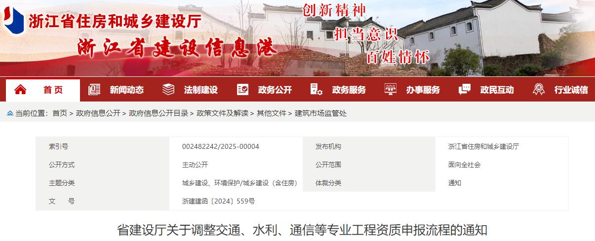 省建設(shè)廳關(guān)于調(diào)整交通、水利、通信等專業(yè)工程資質(zhì)申報(bào)流程的通知